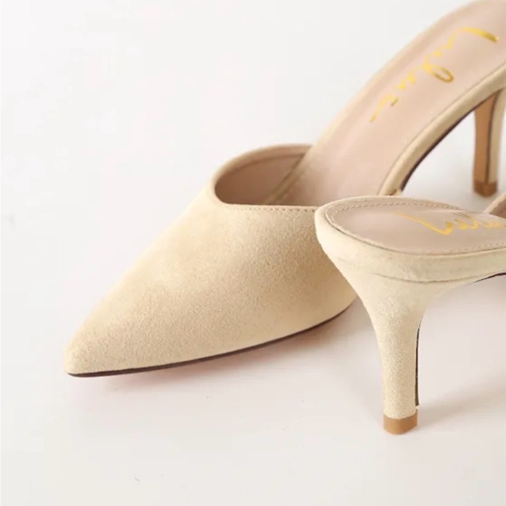 Lulu’s Elegant “Leightonn” Nubuck Pointed Toe Women's Mules - Picture 4 of 11